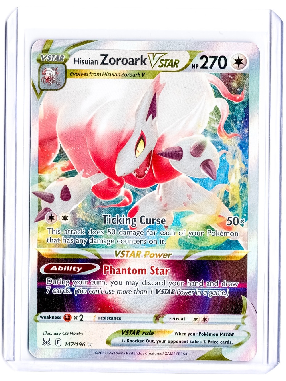 Hisuian Zoroark 147/196 VSTAR Lost Origin NM Pokemon Trading Card